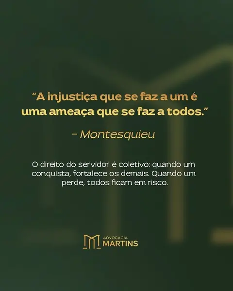 Citação de Montesquieu — o direito do servidor é coletivo